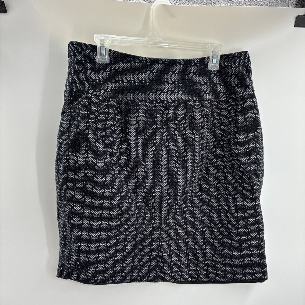 The Limited Womens Skirt Size 12 Black White Career Pencil Stretch Knee Length - Picture 4 of 8